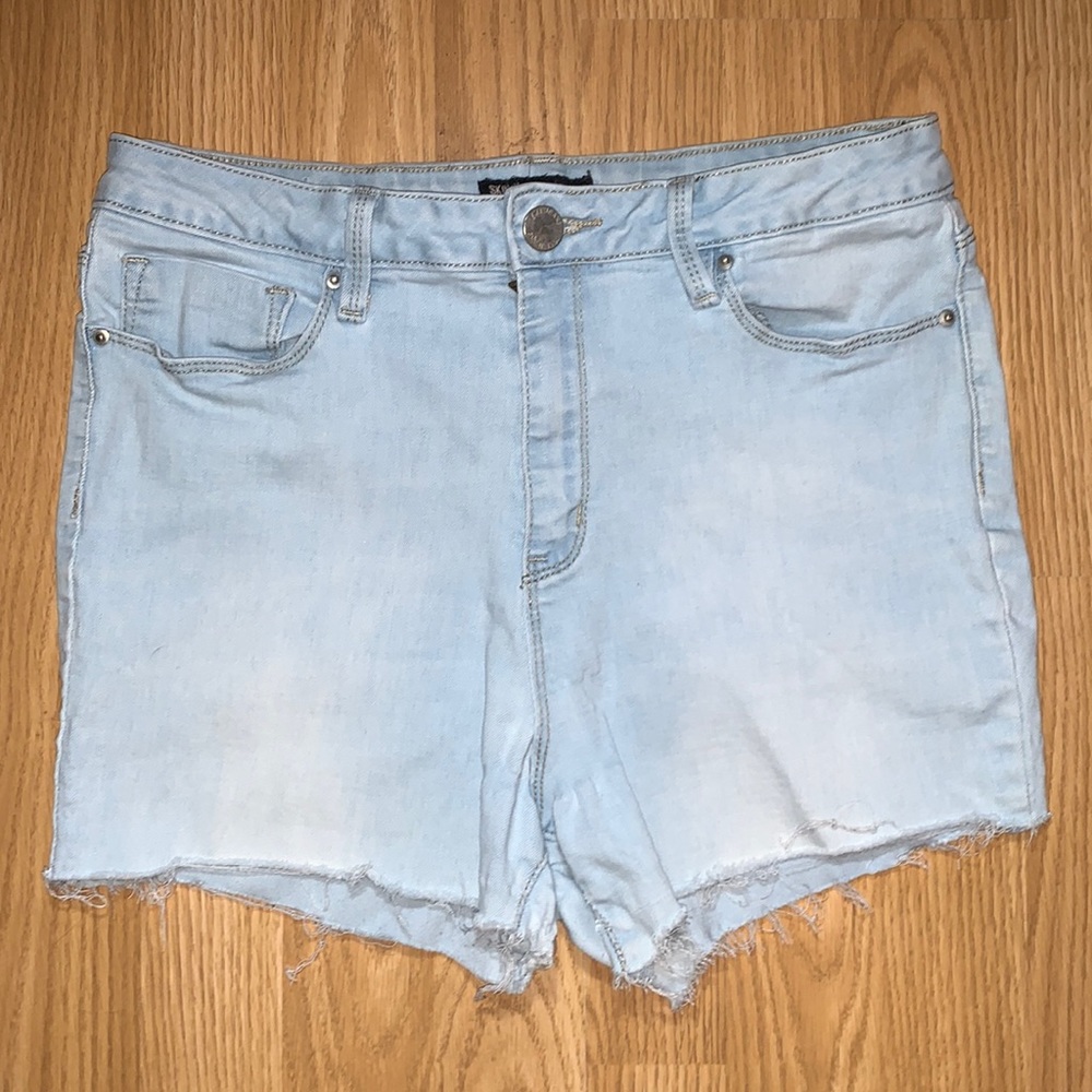 High rise jean shorts